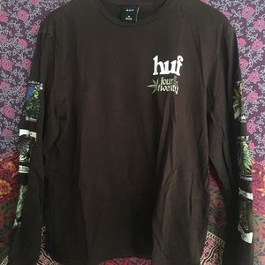 HUF 420 Brown Long sleeve - Medium